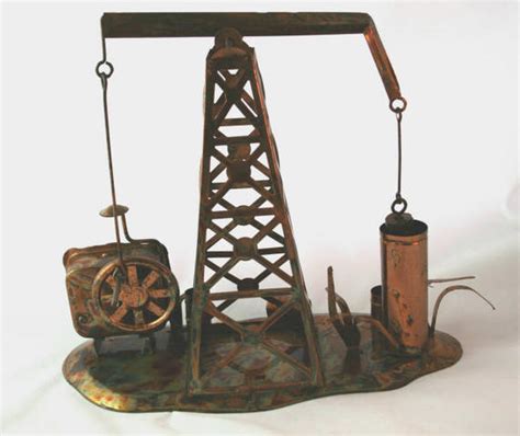 metal handmade happy days grist mill music box|VINTAGE COPPER OIL RIG DERRICK MUSIC BOX.